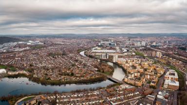 Cardiff from above.