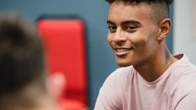 A young man in counselling.