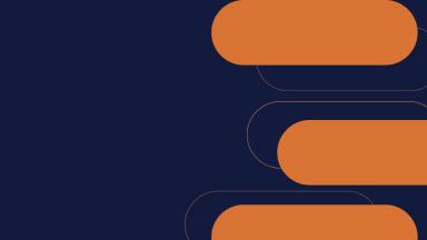 Orange ovals on a navy blue background.