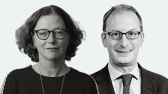 Headshots of Anita Charlesworth and Carl Emmerson