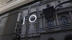 Close up of the number 10 on the front door of 10 Downing Street.