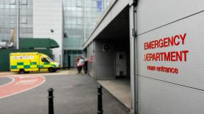The main entrance to an emergency department.