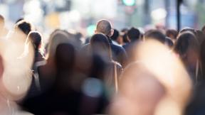 A crowded street.