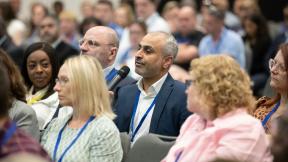 Dharmesh Patel speaking at our conference