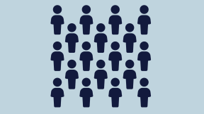 Lots of people forming a population
