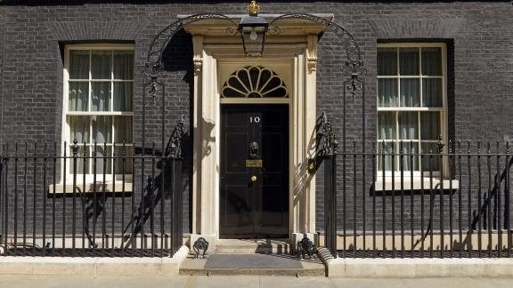 The front door of 10 Downing Street.