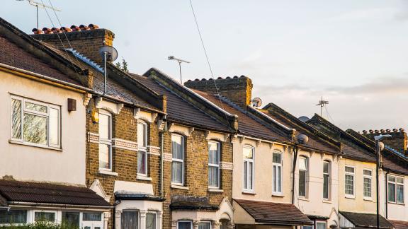 A row of houses.