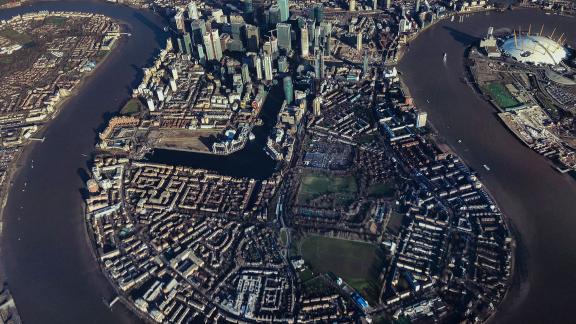 The River Thames from above.