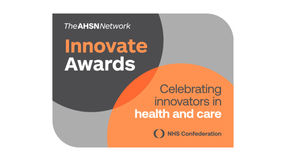 This is image contains the Innovate Awards Logo. It quotes "Celebrating innovators in health and care"