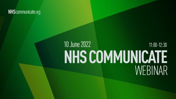 NHS Communicate webinar logo
