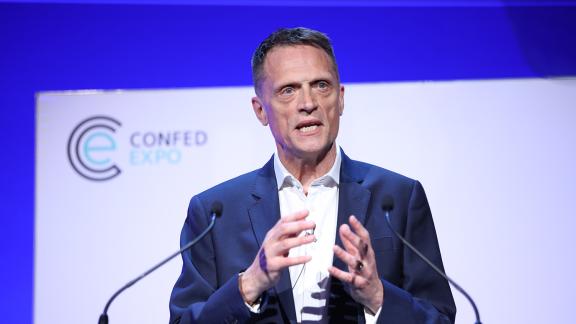 Matthew Taylor speaking at ConfedExpo 2022.