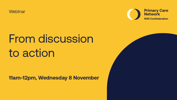 Webinar: From discussion to action - 11am to noon, Wednesday 8 November