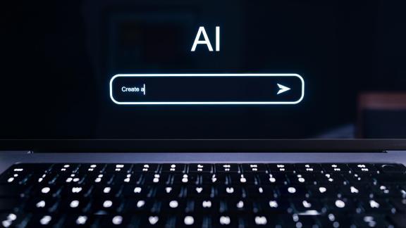 AI prompt on a laptop screen