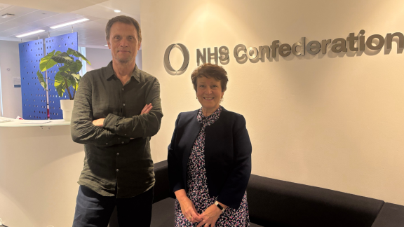 Matthew Taylor and CHP chief executive Wendy Farrington-Chadd