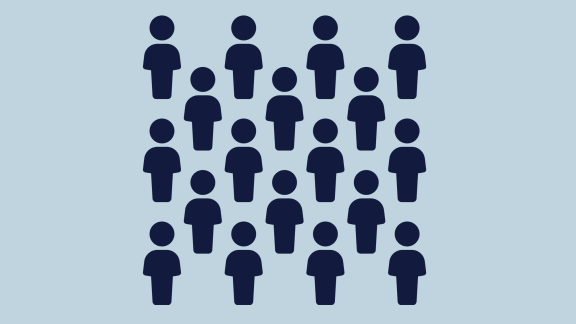 Lots of people forming a population