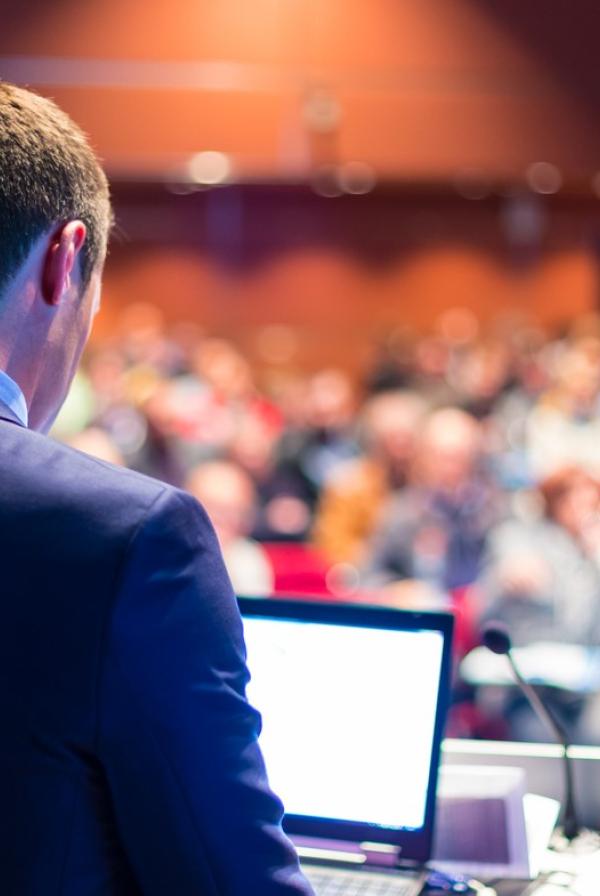 Speaker at an event