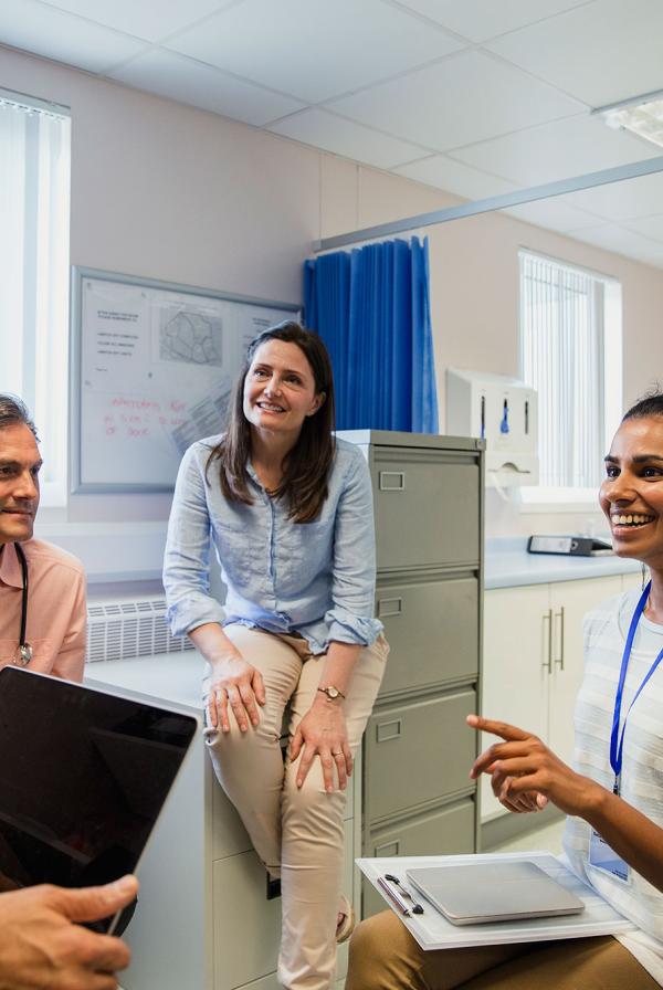 A meeting at a general practice.