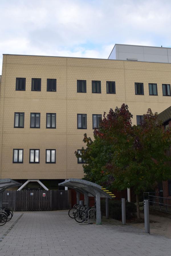 A hospital building