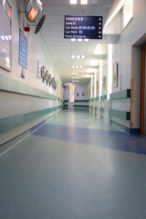 A hospital corridor