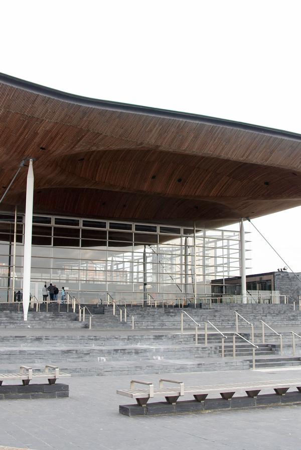 The Senedd building in Cardiff