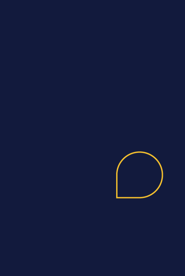 Three abstract shapes on a navy background.
