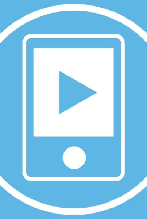 Illustration of an audio player, representing podcasts