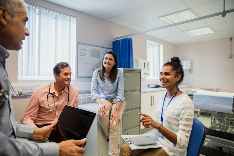 A meeting at a general practice.