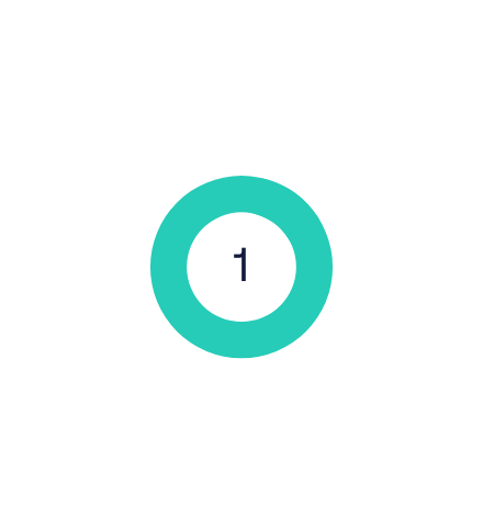 Graphic of the numeral 1 in a circle