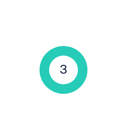 Graphic of the numeral 3 in a circle