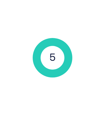 Graphic of the numeral 5 in a circle