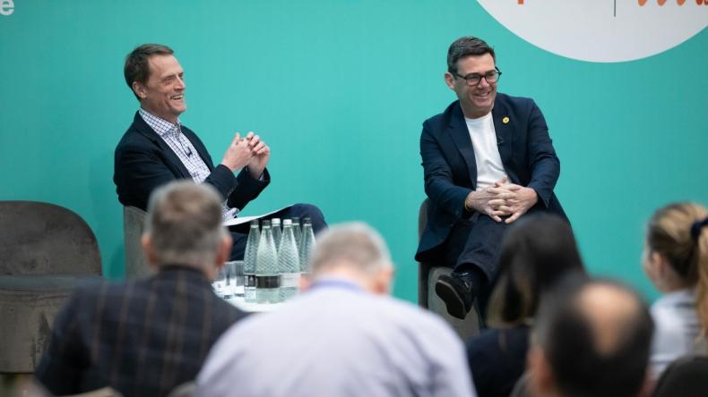 Matthew Taylor and Andy Burnham speaking at our conference 