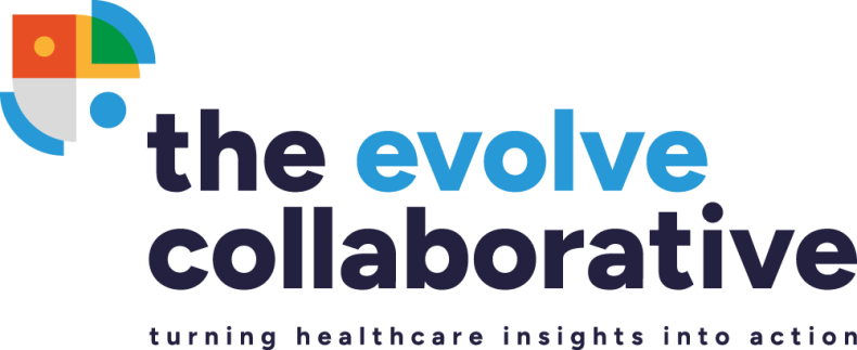 Evolve Collaborative logo with strapline: Turning healthcare insights into action