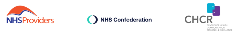 NHS Providers, NHS Confederation and CHCR logos