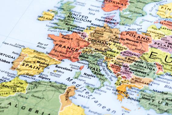 Image of map of Europe