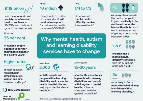 Image of mental health services in ten years' time infographic